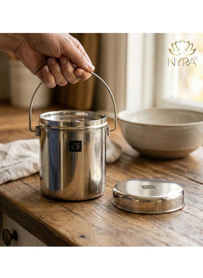 Nyra Kitchenware وعاء حليب من الفولاذ المقاوم للصدأ من نيرا - آمن للغسل في غسالة الصحون - Image 1